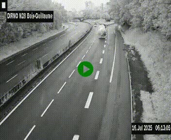 <h2>Webcam routière à hauteur de Bois-Guillaume en périphérie de Rouen. Vue orientée vers Rouen</h2>