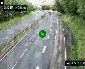 <h2>Webcam routière à hauteur de Bois-Guillaume en périphérie de Rouen. Vue orientée vers Rouen</h2>