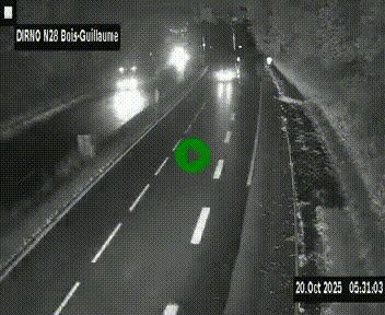 <h2>Webcam routière à hauteur de Bois-Guillaume en périphérie de Rouen. Vue orientée vers Rouen</h2>