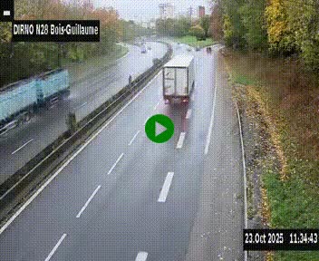 <h2>Webcam routière à hauteur de Bois-Guillaume en périphérie de Rouen. Vue orientée vers Rouen</h2>