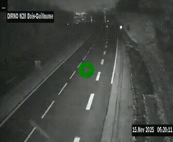 <h2>Webcam routière à hauteur de Bois-Guillaume en périphérie de Rouen. Vue orientée vers Rouen</h2>