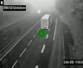 <h2>Webcam routière à hauteur de Bois-Guillaume en périphérie de Rouen. Vue orientée vers Rouen</h2>