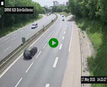 <h2>Webcam routière à hauteur de Bois-Guillaume en périphérie de Rouen. Vue orientée vers Rouen</h2>