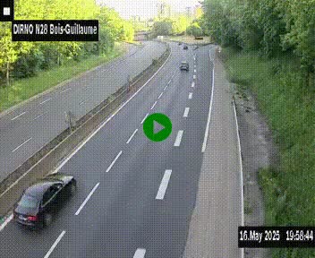 <h2>Webcam routière à hauteur de Bois-Guillaume en périphérie de Rouen. Vue orientée vers Rouen</h2>