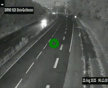 <h2>Webcam routière à hauteur de Bois-Guillaume en périphérie de Rouen. Vue orientée vers Rouen</h2>