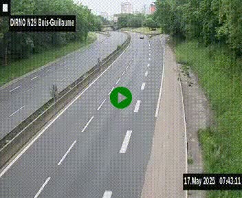 <h2>Webcam routière à hauteur de Bois-Guillaume en périphérie de Rouen. Vue orientée vers Rouen</h2>