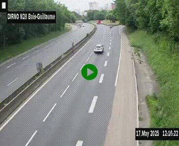 <h2>Webcam routière à hauteur de Bois-Guillaume en périphérie de Rouen. Vue orientée vers Rouen</h2>
