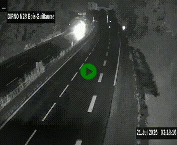 <h2>Webcam routière à hauteur de Bois-Guillaume en périphérie de Rouen. Vue orientée vers Rouen</h2>