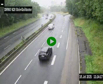 <h2>Webcam routière à hauteur de Bois-Guillaume en périphérie de Rouen. Vue orientée vers Rouen</h2>