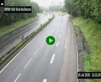 <h2>Webcam routière à hauteur de Bois-Guillaume en périphérie de Rouen. Vue orientée vers Rouen</h2>