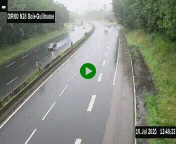 <h2>Webcam routière à hauteur de Bois-Guillaume en périphérie de Rouen. Vue orientée vers Rouen</h2>