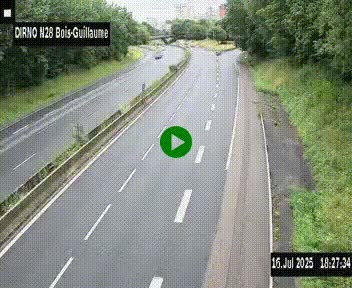 <h2>Webcam routière à hauteur de Bois-Guillaume en périphérie de Rouen. Vue orientée vers Rouen</h2>