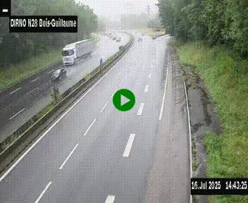 <h2>Webcam routière à hauteur de Bois-Guillaume en périphérie de Rouen. Vue orientée vers Rouen</h2>
