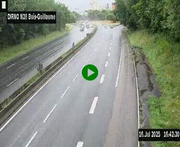 <h2>Webcam routière à hauteur de Bois-Guillaume en périphérie de Rouen. Vue orientée vers Rouen</h2>