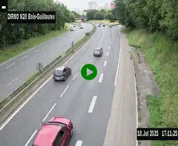 <h2>Webcam routière à hauteur de Bois-Guillaume en périphérie de Rouen. Vue orientée vers Rouen</h2>
