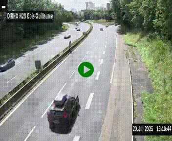 <h2>Webcam routière à hauteur de Bois-Guillaume en périphérie de Rouen. Vue orientée vers Rouen</h2>