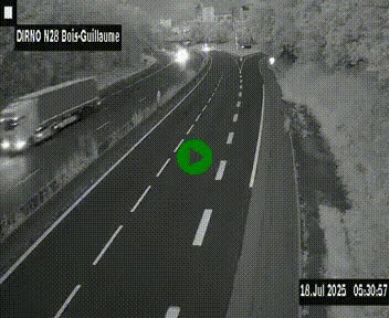<h2>Webcam routière à hauteur de Bois-Guillaume en périphérie de Rouen. Vue orientée vers Rouen</h2>