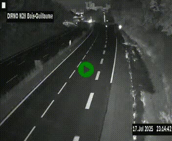 <h2>Webcam routière à hauteur de Bois-Guillaume en périphérie de Rouen. Vue orientée vers Rouen</h2>