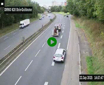 <h2>Webcam routière à hauteur de Bois-Guillaume en périphérie de Rouen. Vue orientée vers Rouen</h2>