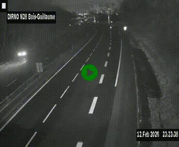 <h2>Webcam routière à hauteur de Bois-Guillaume en périphérie de Rouen. Vue orientée vers Rouen</h2>