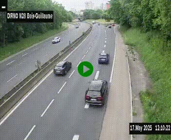 <h2>Webcam routière à hauteur de Bois-Guillaume en périphérie de Rouen. Vue orientée vers Rouen</h2>