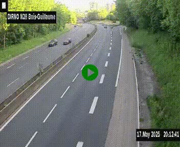 <h2>Webcam routière à hauteur de Bois-Guillaume en périphérie de Rouen. Vue orientée vers Rouen</h2>