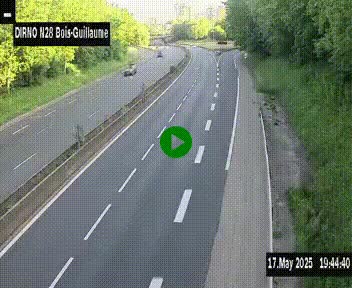 <h2>Webcam routière à hauteur de Bois-Guillaume en périphérie de Rouen. Vue orientée vers Rouen</h2>