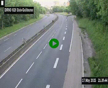 <h2>Webcam routière à hauteur de Bois-Guillaume en périphérie de Rouen. Vue orientée vers Rouen</h2>