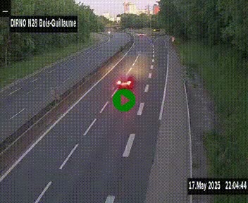 <h2>Webcam routière à hauteur de Bois-Guillaume en périphérie de Rouen. Vue orientée vers Rouen</h2>