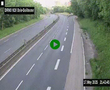 <h2>Webcam routière à hauteur de Bois-Guillaume en périphérie de Rouen. Vue orientée vers Rouen</h2>