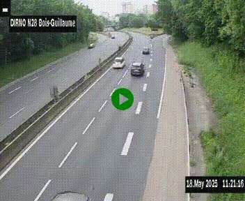 <h2>Webcam routière à hauteur de Bois-Guillaume en périphérie de Rouen. Vue orientée vers Rouen</h2>