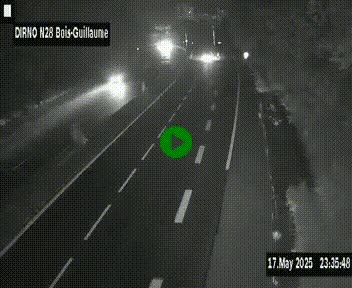 <h2>Webcam routière à hauteur de Bois-Guillaume en périphérie de Rouen. Vue orientée vers Rouen</h2>