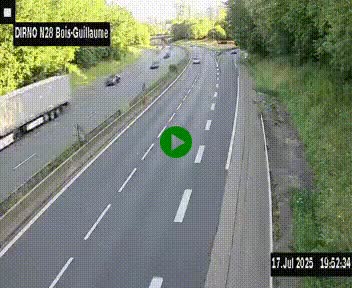 <h2>Webcam routière à hauteur de Bois-Guillaume en périphérie de Rouen. Vue orientée vers Rouen</h2>