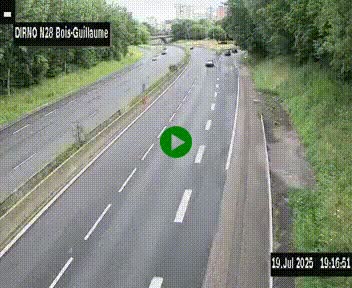 <h2>Webcam routière à hauteur de Bois-Guillaume en périphérie de Rouen. Vue orientée vers Rouen</h2>