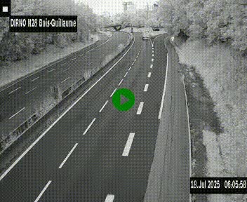 <h2>Webcam routière à hauteur de Bois-Guillaume en périphérie de Rouen. Vue orientée vers Rouen</h2>