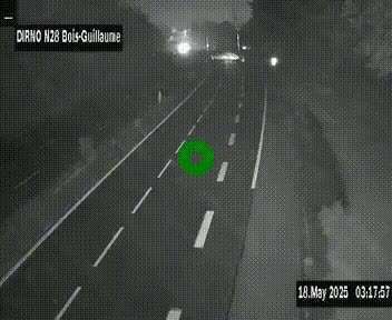 <h2>Webcam routière à hauteur de Bois-Guillaume en périphérie de Rouen. Vue orientée vers Rouen</h2>