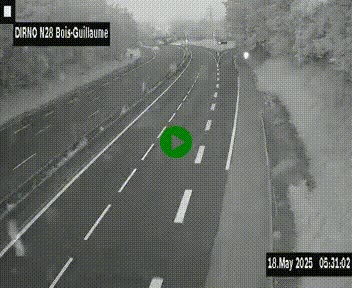 <h2>Webcam routière à hauteur de Bois-Guillaume en périphérie de Rouen. Vue orientée vers Rouen</h2>