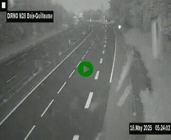 <h2>Webcam routière à hauteur de Bois-Guillaume en périphérie de Rouen. Vue orientée vers Rouen</h2>