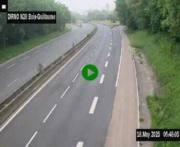 <h2>Webcam routière à hauteur de Bois-Guillaume en périphérie de Rouen. Vue orientée vers Rouen</h2>
