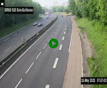 <h2>Webcam routière à hauteur de Bois-Guillaume en périphérie de Rouen. Vue orientée vers Rouen</h2>