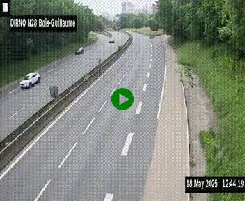<h2>Webcam routière à hauteur de Bois-Guillaume en périphérie de Rouen. Vue orientée vers Rouen</h2>