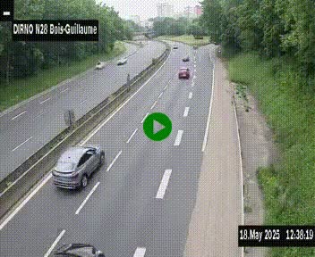 <h2>Webcam routière à hauteur de Bois-Guillaume en périphérie de Rouen. Vue orientée vers Rouen</h2>