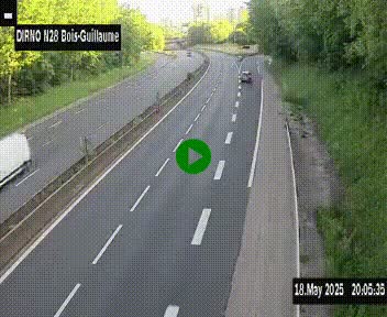 <h2>Webcam routière à hauteur de Bois-Guillaume en périphérie de Rouen. Vue orientée vers Rouen</h2>