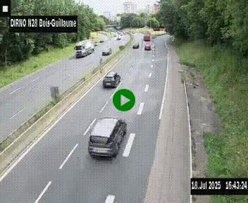 <h2>Webcam routière à hauteur de Bois-Guillaume en périphérie de Rouen. Vue orientée vers Rouen</h2>