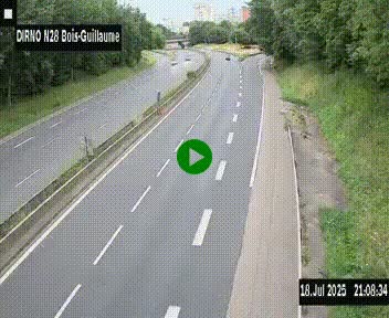 <h2>Webcam routière à hauteur de Bois-Guillaume en périphérie de Rouen. Vue orientée vers Rouen</h2>