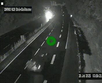 <h2>Webcam routière à hauteur de Bois-Guillaume en périphérie de Rouen. Vue orientée vers Rouen</h2>