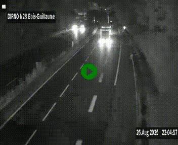 <h2>Webcam routière à hauteur de Bois-Guillaume en périphérie de Rouen. Vue orientée vers Rouen</h2>