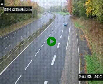 <h2>Webcam routière à hauteur de Bois-Guillaume en périphérie de Rouen. Vue orientée vers Rouen</h2>
