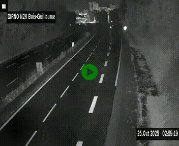 <h2>Webcam routière à hauteur de Bois-Guillaume en périphérie de Rouen. Vue orientée vers Rouen</h2>