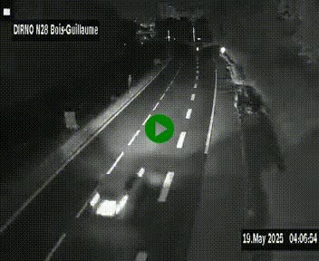 <h2>Webcam routière à hauteur de Bois-Guillaume en périphérie de Rouen. Vue orientée vers Rouen</h2>